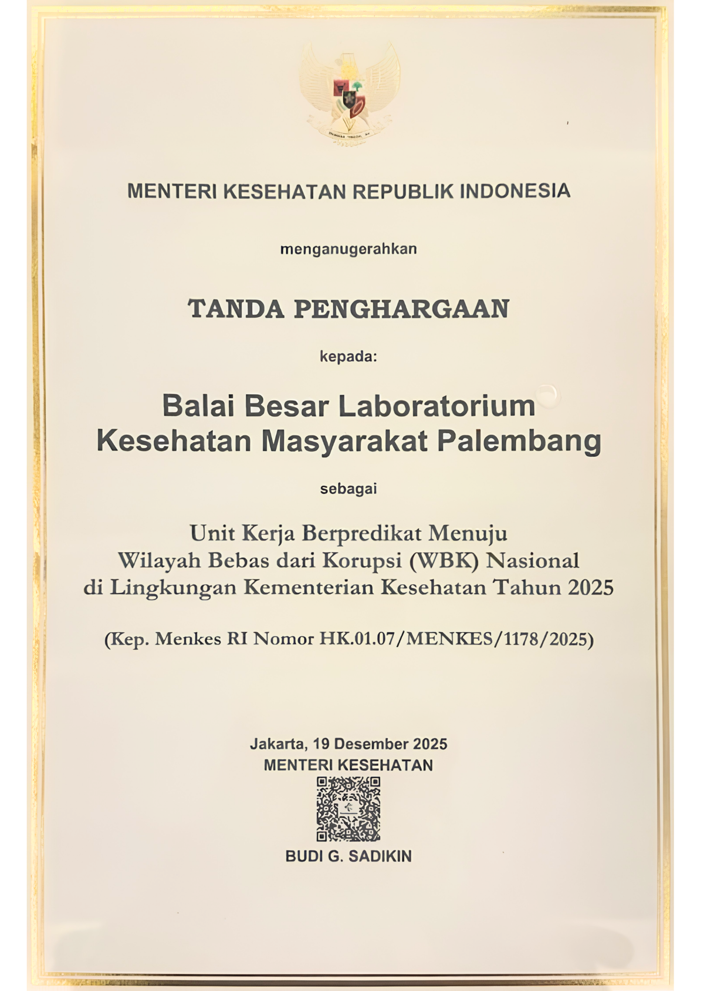 Penghargaan WBK Nasional 2025