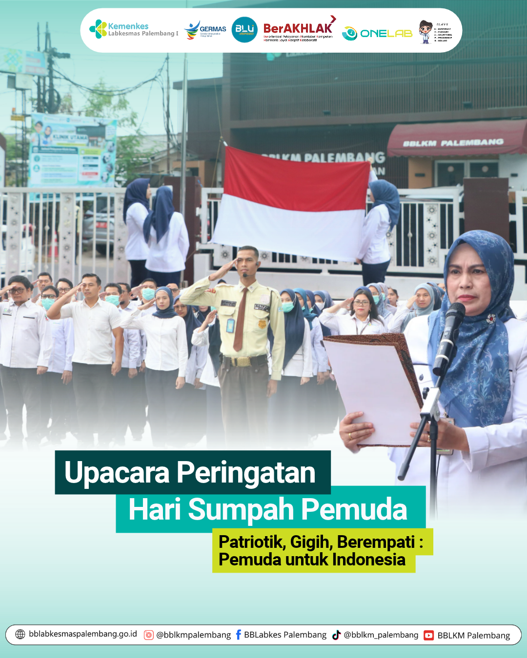 BBLKM Palembang Gelar Upacara Peringatan Hari Sumpah Pemuda